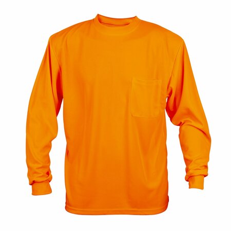 CORDOVA COR-BRITE Long Sleeve Shirts, Orange, 2XL V1402XL